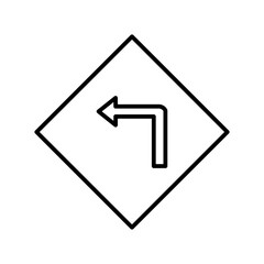 turn left line icon