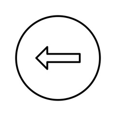 turn left line icon