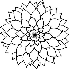 Stunning A Cluster of Blooming Chrysanthemums Vector Illustration for Art Enthusiasts
