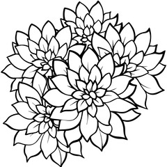 Vibrant A Cluster of Blooming Chrysanthemums Vector Illustration for Nature Lovers
