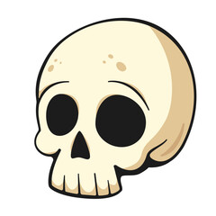 Cartoon skull. Halloween decoration