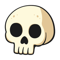 Cartoon skull. Halloween decoration
