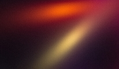 Abstract magenta orange purple color glowing neon light beams grainy gradient backdrop design. Elegant bright, shiny, glowing, noisy multicolored neon gradient banner, poster, website header.