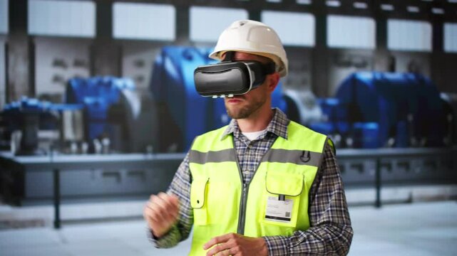 Virtual Reality Technology Headset At Factory