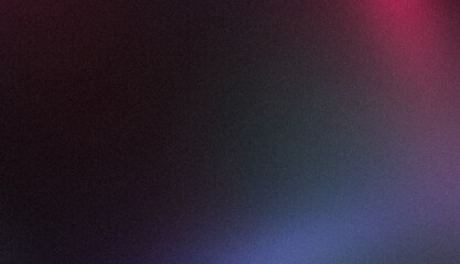 Abstract blue magenta color glowing neon light beams grainy gradient backdrop design. Elegant bright, shiny, glowing, noisy multicolored neon gradient banner, poster, website header.