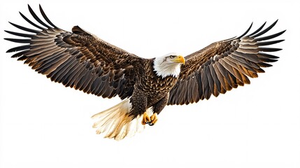 Obraz premium eagle flying isolated on white background