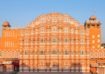 Hawa Mahal the palace of the winds the most popular place tourist destination in Jaipur, Rajasthan. India.