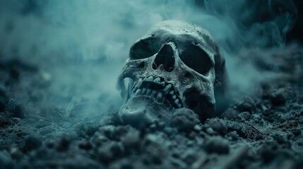 Spooky Forest with Ghostly Figures