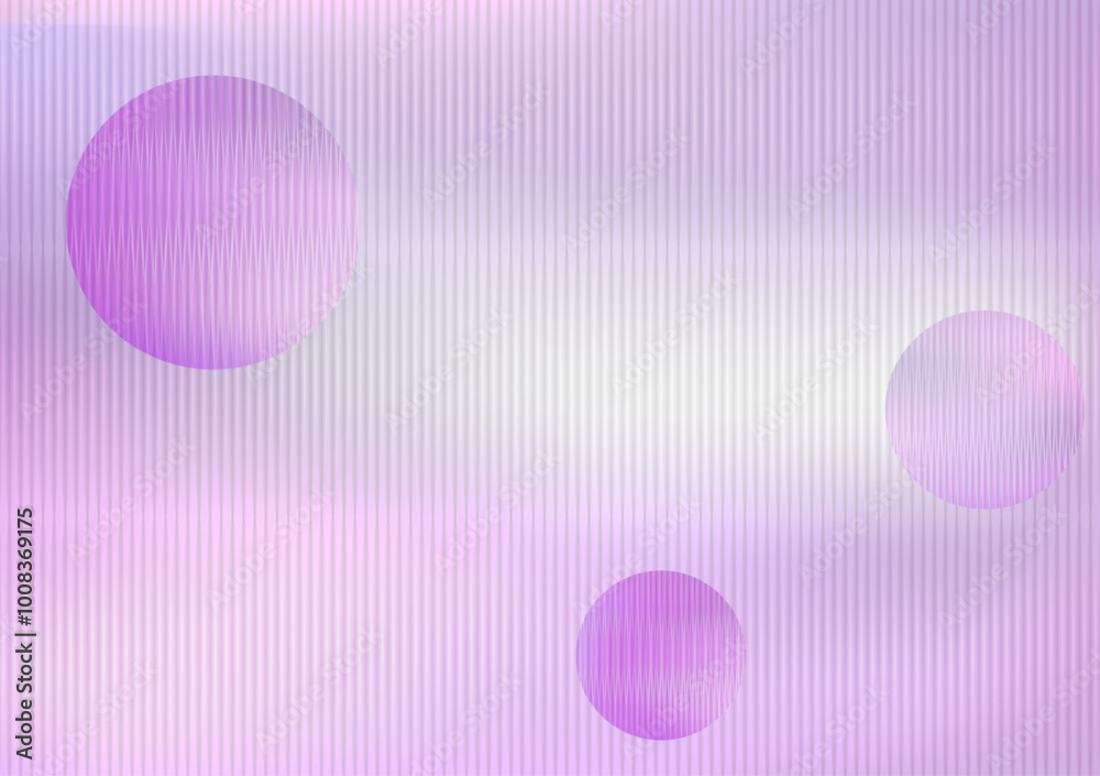 Poster abstract purple background with reeded glass texture with spheres. ribbed plastic texture for backgr