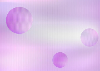 Abstract purple background with Reeded glass texture with spheres. Ribbed plastic texture for backgrounds and banners. Vector illustration