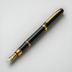 Classic Black and Gold Fountain Pen Photo