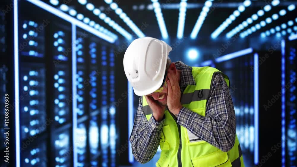 Poster engineer suffering from loud noise
