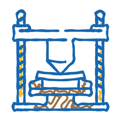 materials testing mechanical engineer doodle icon sketch vector. materials testing mechanical engineer sign. isolated symbol illustration