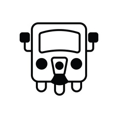 Rickshaw icon vector stock illustration