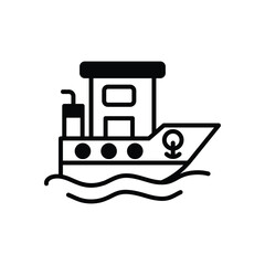 Tugboat icon vector stock illustration