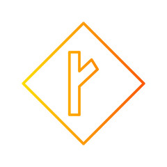 intersection gradient icon
