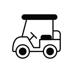 Obraz premium Golf Cart icon vector stock illustration