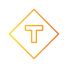 t junction gradient icon