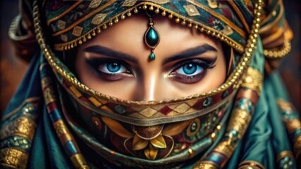 Captivating Close-Up of Mesmerizing Middle Eastern Eyes with Intricate Details and Rich Colors