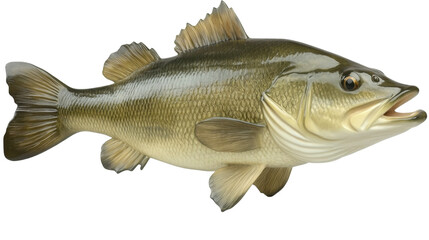 Isolated Largemouth Bass fish on transparent background