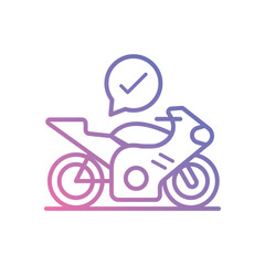 Motorcycle icon vector stock illustration