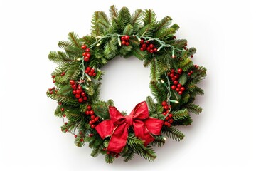 mistletoe on white background