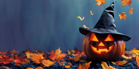 Fog and Shadows in a Haunted Halloween Scene