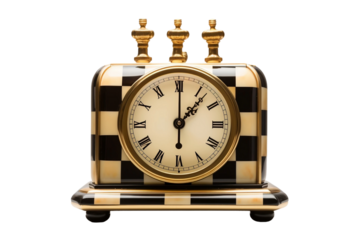 Elegant Chess Timer Isolated on Transparent Background.