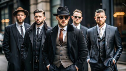 Mafia Members in Classic Suits




