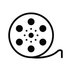 Film reel representing cinema and the movie making industry