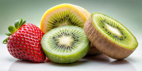 kiwi and strawberries