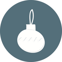 Christmas, New Year Vector Icon element, Isolated white background