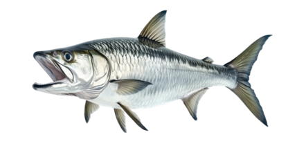 Isolated  a tarpon fish on transparent background