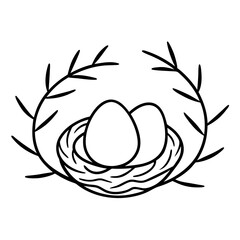 bird's nest icon with Transparent Background Clipart