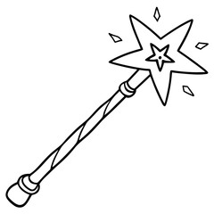 decorative magic wand icon with Transparent Background Clipart