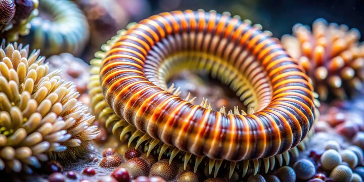 Close-Up of Zophobas Morio, the Superworm, Showcasing Its Unique Texture and Color Patterns