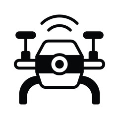 Get this editable icon of drone camera in unique style