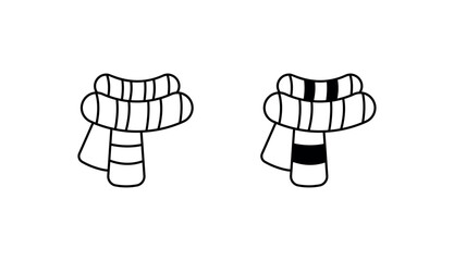 Scarf icon design with white background stock illustration