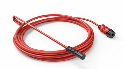 Jump rope for cardiovascular conditioning and footwork drills isolated on white background