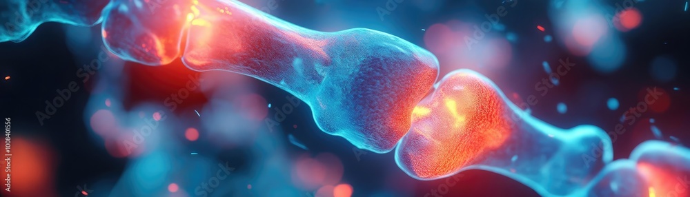 Poster close-up representation of molecular structure showcasing vibrant colors and intricate details, perf