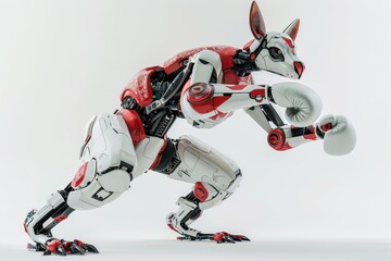 Obraz premium Kangaroo robot on white background