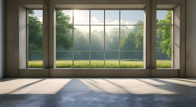 empty room with window