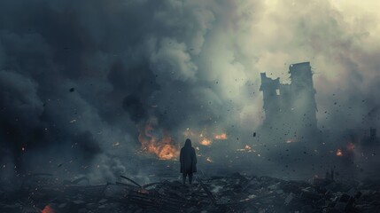 Obraz premium Spooky Forest with an Ominous Glow