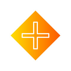 Fototapeta premium intersection gradient icon