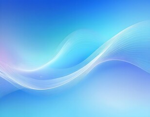 A smooth blue gradient background with abstract, flowing wave patterns representing medical data and energy fields, blended softly into the design