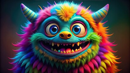 Naklejka premium Colorful Classroom Monster Character for Educational Materials and Fun Learning Activities