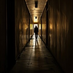 Ghostly Apparition in a Gloomy Mansion