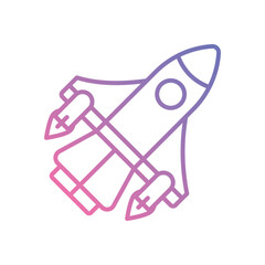 Space Shuttle icon vector stock illustration