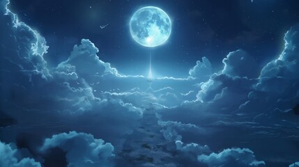 anime background of the heaven