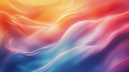 Abstract Gradient Flowing Landscape With Warm and Cool Color Tones and Soft Curves